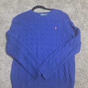 Polo Ralph Lauren Blue Cable Knit Sweater XXL